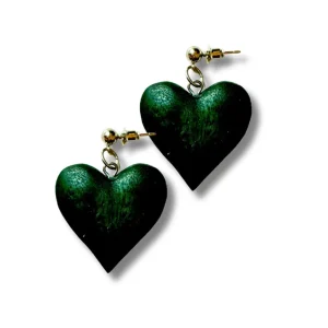 Orecchini legno cuori Amour