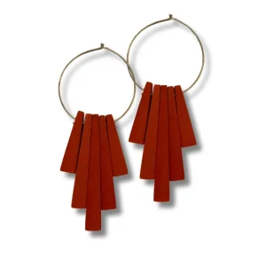 Orecchini legno metallic Romy