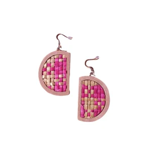 Orecchini legno rattan Elsa