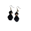 Orecchini legno Swarna Metallic