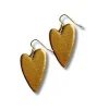 Orecchini Love legno metallic