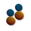 Orecchini Maiana legno metallic, design minimal, costume jewelry