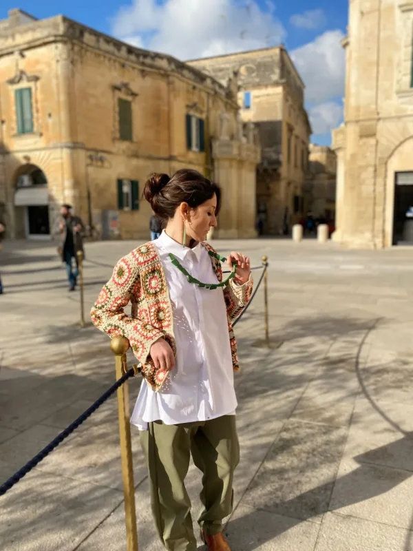 Pantaloni barrel elasticizzati con tasche Marcela