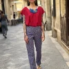 Pantaloni cotone blockprint Ayla