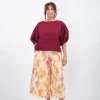 Pantaloni cropped in lino sfumature Almeda