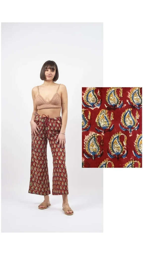 Pantaloni Kamal Blockprint