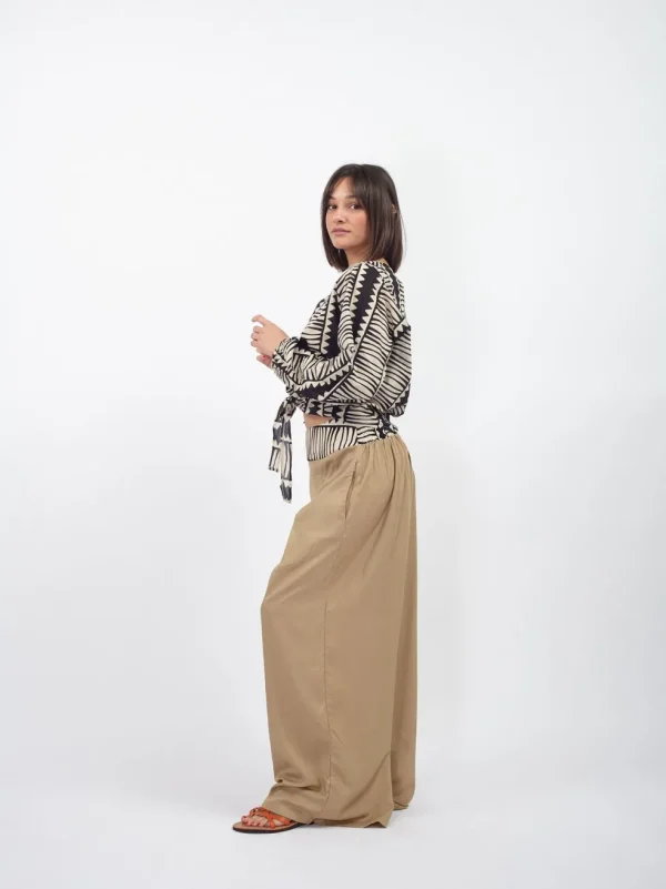 Pantaloni relaxed fit viscosa Zelida