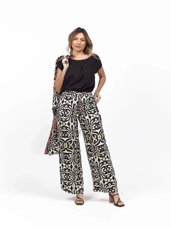 Pantaloni seta boho coulisse Berenice