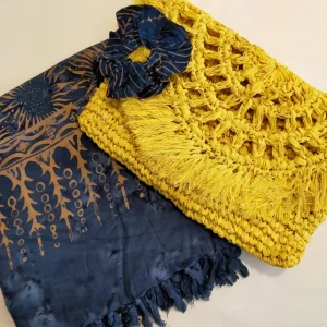 Pochette borsa Amelia boho chic in rafia
