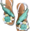 Sandalo in pelle Flower