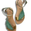 Sandalo in pelle Leaves