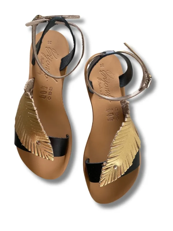 Sandalo in pelle Leaves