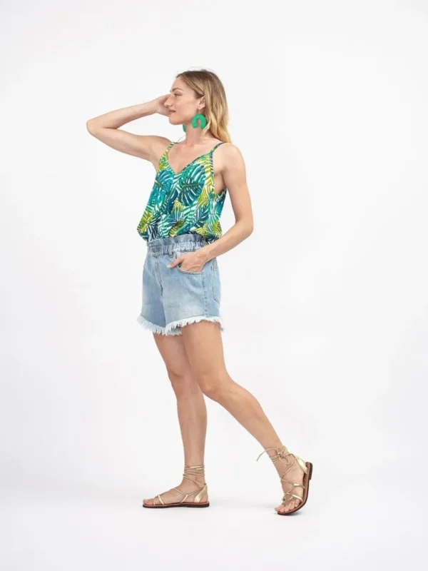 Top in rayon con bretelle Mona