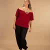 Top rayon off-shoulder Lulu