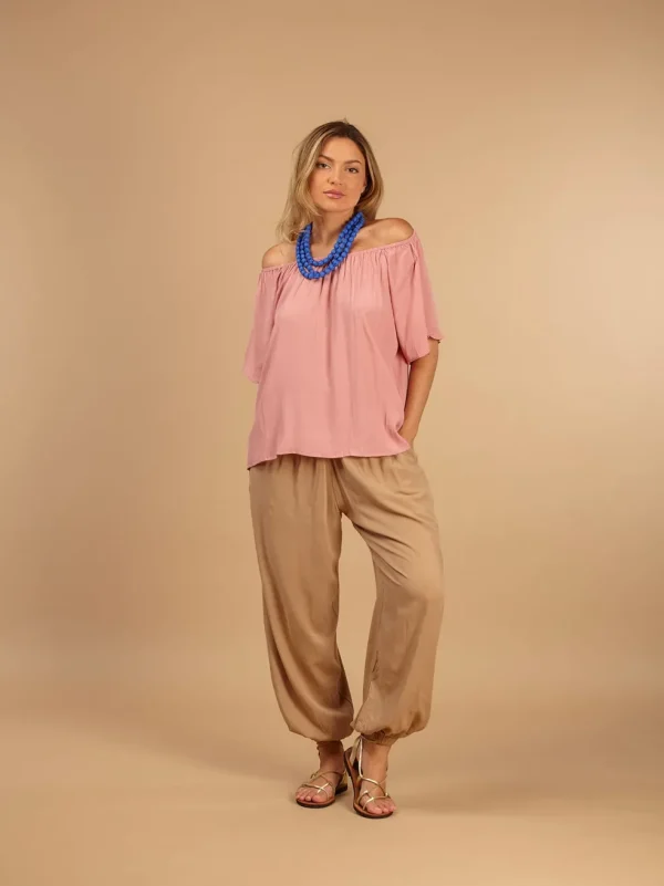 Top rayon off-shoulder Lulu