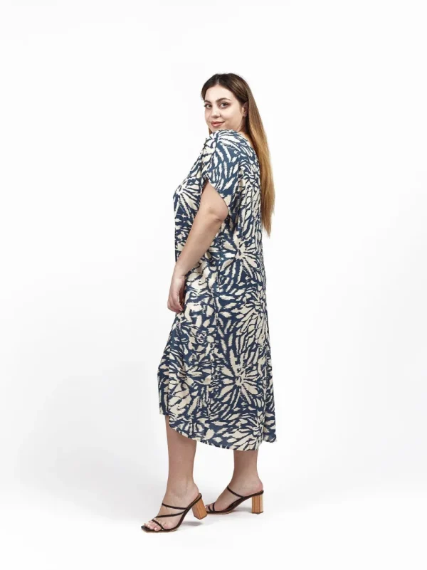 Vestito caftano viscosa scollo V Milena