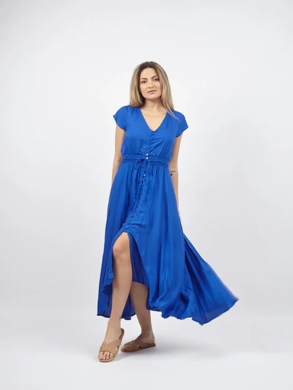 Vestito Chemisier lungo asimmetrico Susanna