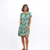 Vestito corto in rayon con zip Adima