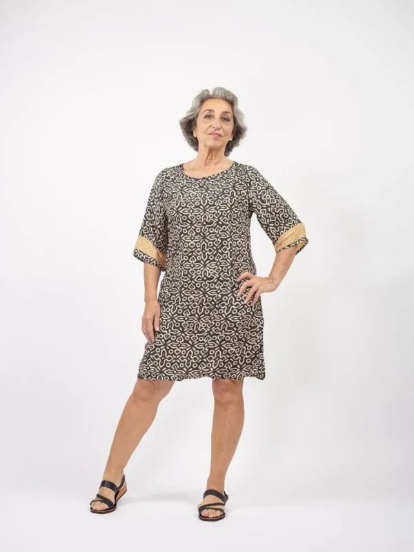 Vestito corto in seta Tracy