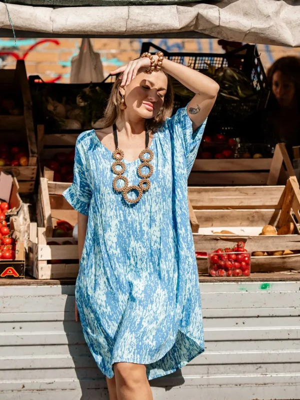 Vestito corto oversized rayon Camy