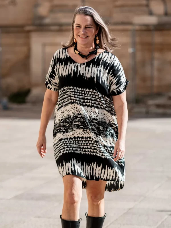 Vestito corto oversized rayon Camy
