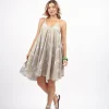 Vestito corto rayon con bretelline a ruota Yola