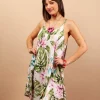 Vestito corto rayon con bretelle Morgana