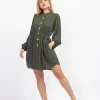 Vestito corto rayon con bottoni Noemi