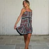 Vestito corto rayon scollo regolabile Garin