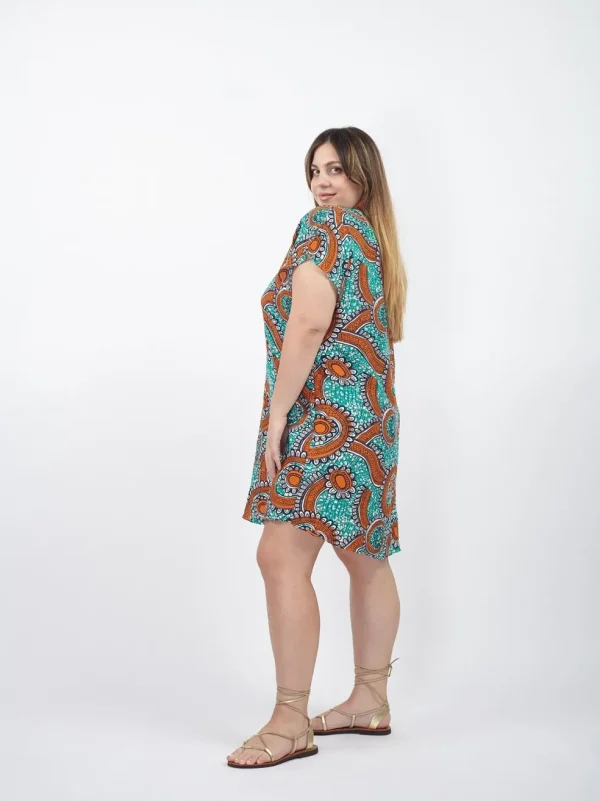 Vestito corto rayon taglio over Virna