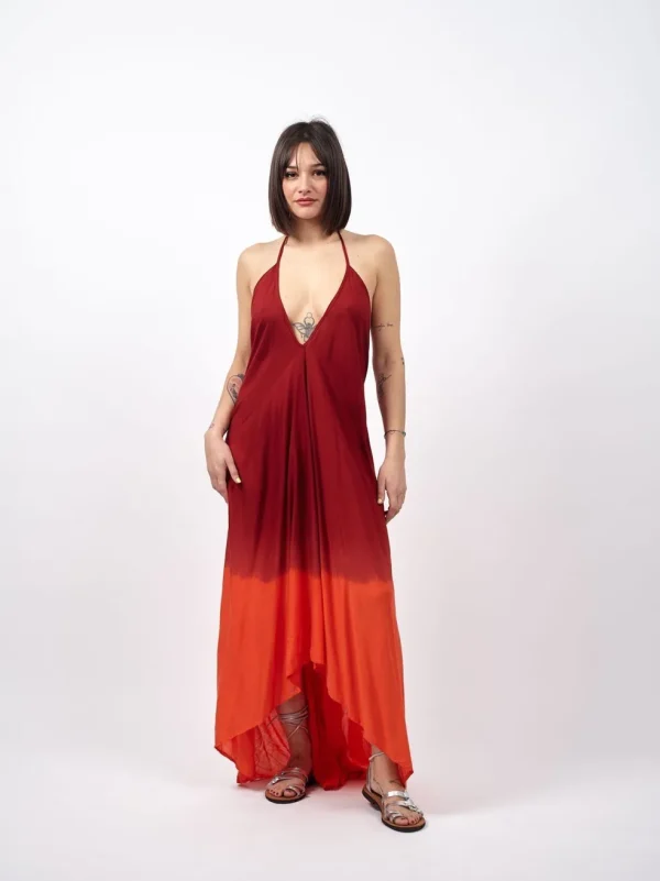 Vestito delavè open back Selene