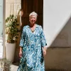 Vestito elegante, lungo, cotone Juliette