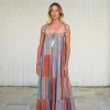 Vestito lungo a balze Flavienne