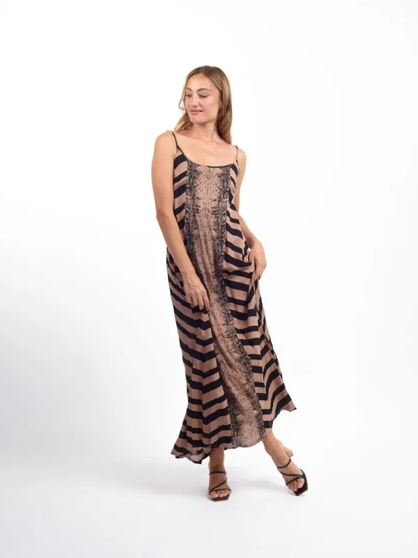 Vestito lungo boho open back Riley