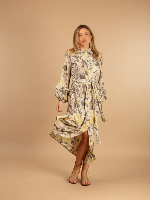 Vestito lungo chemisier rayon Sally