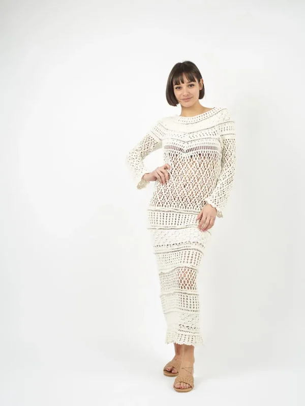 Vestito lungo Crochet Fumiko