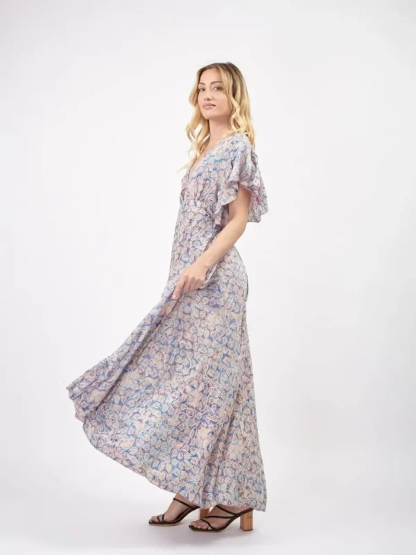 Vestito lungo elegante seta Lindy