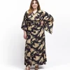Vestito lungo elegante seta scollo V Sophia