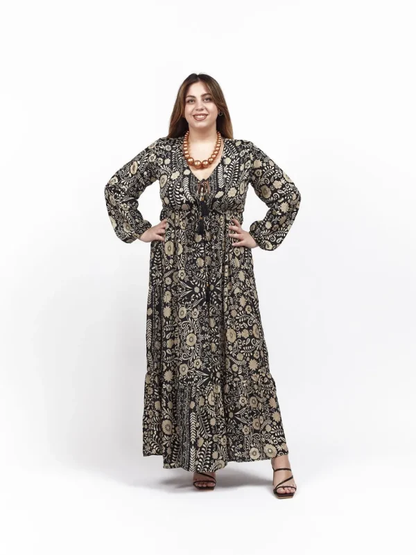Vestito lungo elegante seta Michaela