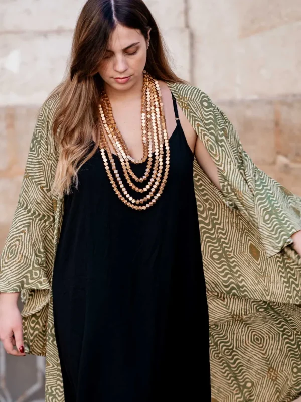 Vestito lungo rayon con le tasche Anne
