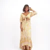 Vestito lungo rayon cut out Liliana