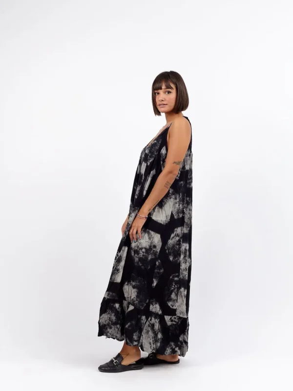 Vestito lungo salopette cotone Sarah