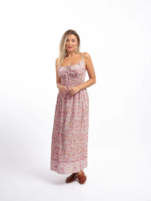 Vestito lungo scollo morbido rayon Claire