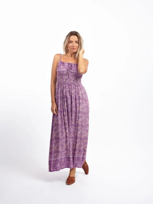 Vestito lungo scollo morbido rayon Claire