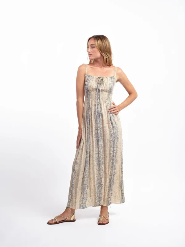 Vestito lungo scollo morbido rayon Claire