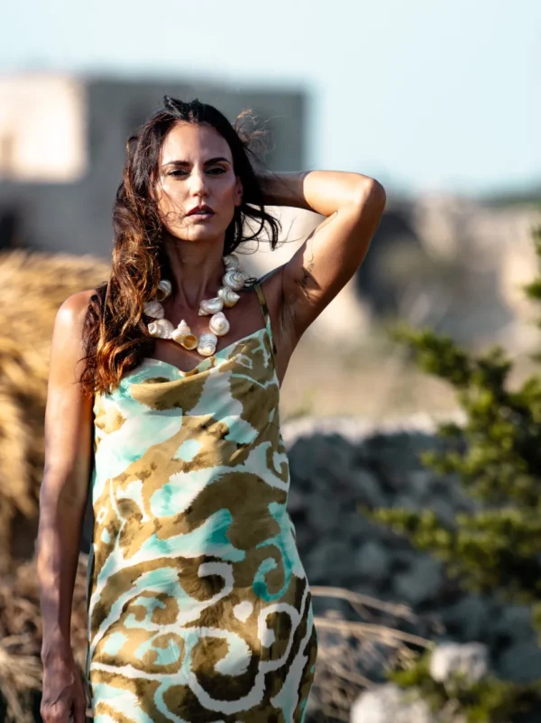 Vestito lungo seta Celin