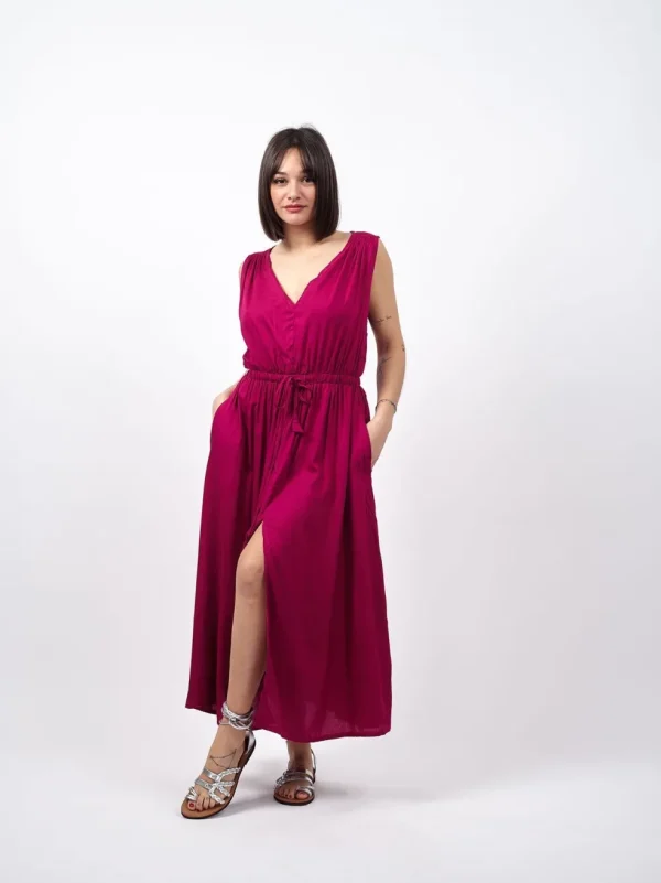 Vestito lungo smanicato stile impero Kirsten