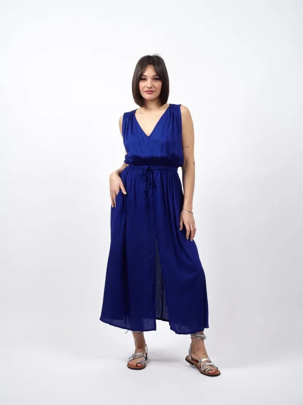 Vestito lungo smanicato stile impero Kirsten