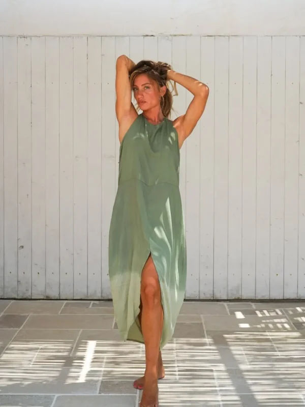 Vestito lungo stampa sfumata Isabella