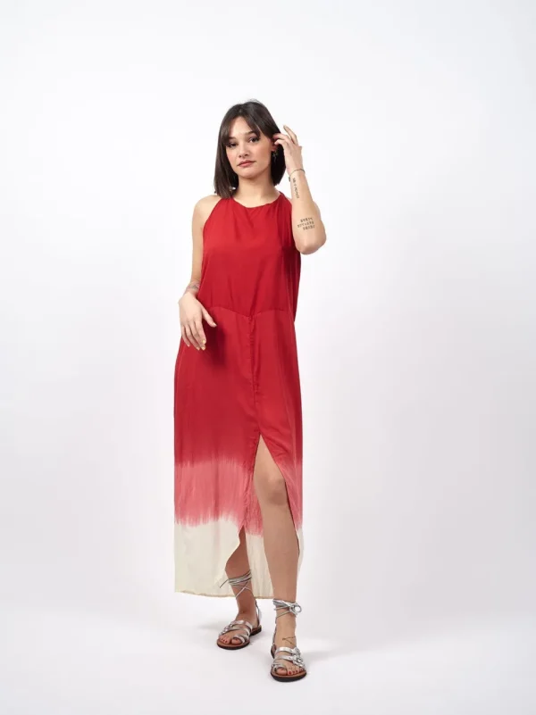Vestito lungo stampa sfumata Isabella